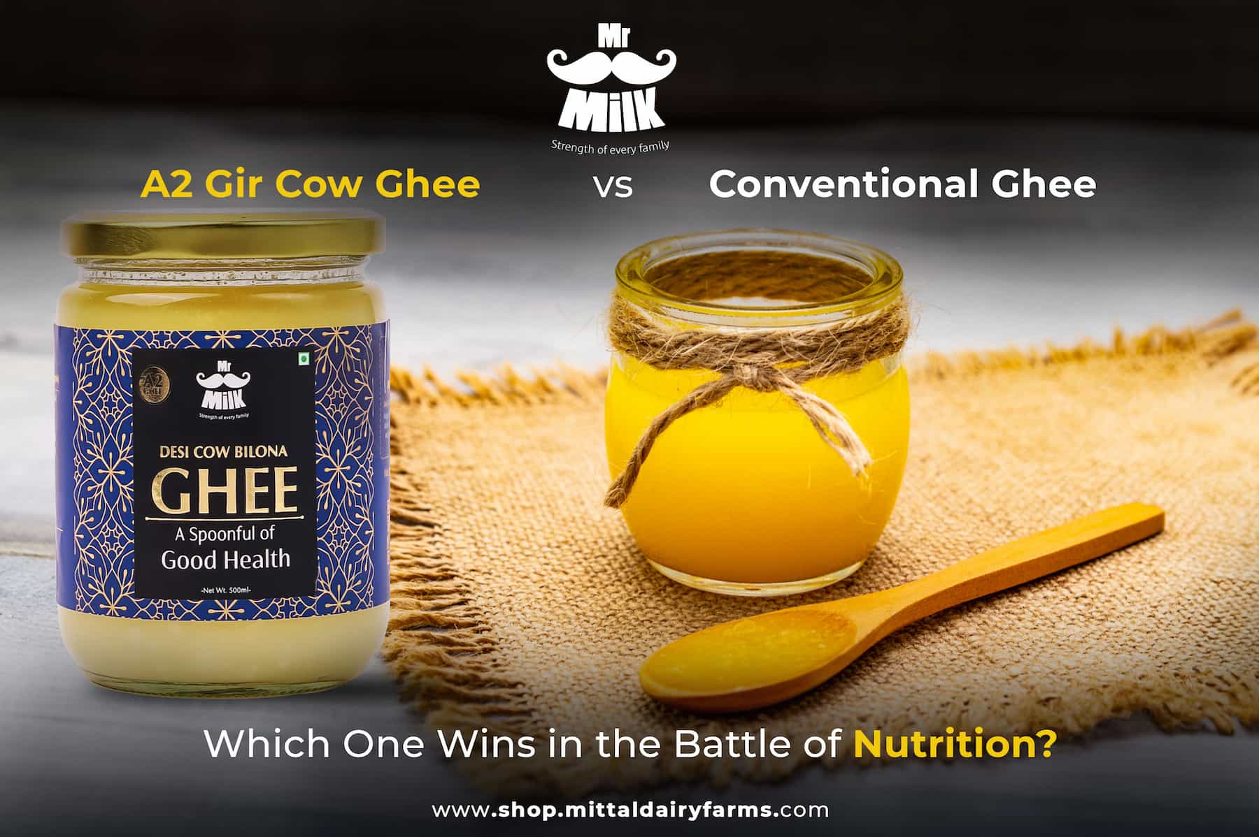 A2 Desi Cow Ghee VS Conventional Ghee - Nutritional battle
